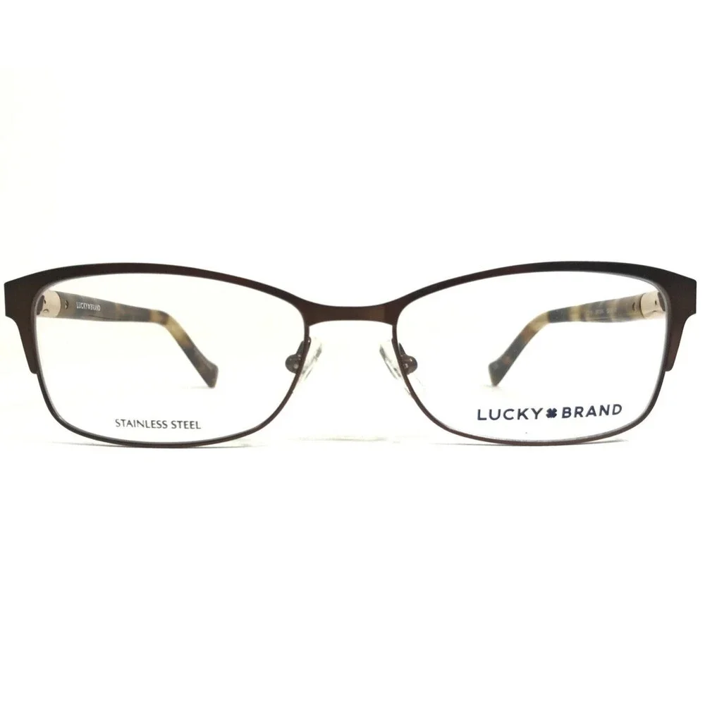 Lucky Brand Eyeglasses Frames D119 BROWN Tortoise Rectangular Full Rim 53-16-140